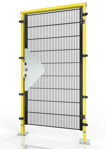 Drehtür für Maschinen-Schutzgitter ECONFENCE® BASIC LINE TS01 1000x2200 RAL1021-9005