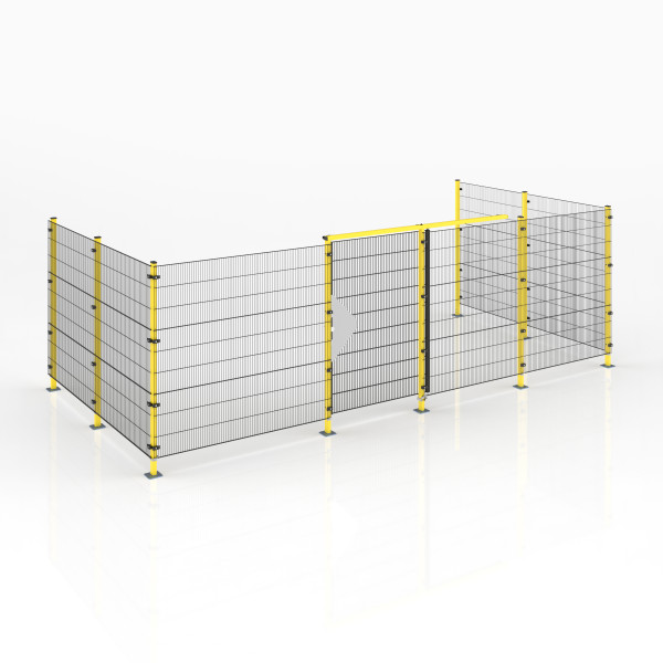 Maschinen-Schutzgitter, SYSTEMBAUKASTEN ECONFENCE® BASIC LINE 3000x6000 Schiebetür