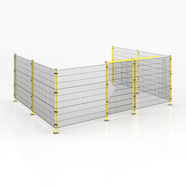 Maschinen-Schutzgitter, Zaunpaket ECONFENCE® BASIC LINE 4000x5000 Schiebetür