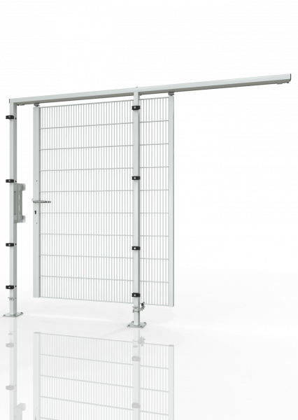 Schiebetür für Maschinen-Schutzgitter ECONFENCE® BASIC LINE BT01 1200x2200 RAL 7035